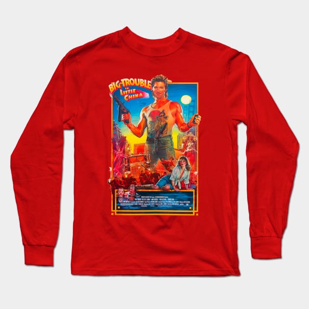 BIG TROUBLE Poster 1986 Long Sleeve T-Shirt by Pop Fan Shop